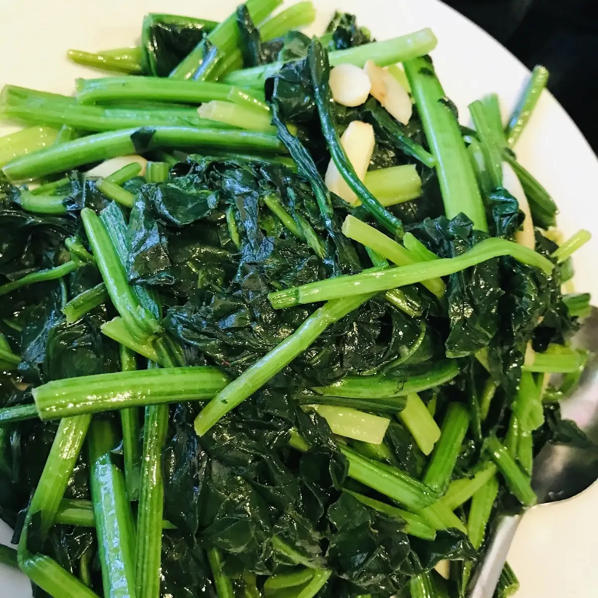 sauteed spinach with garlic 大蒜菠菜